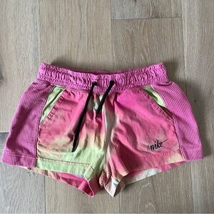 Nike tie dye shorts Sz S pink/yellow *O13